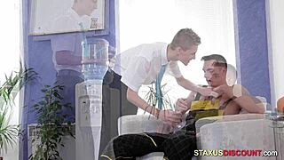 Gay twinks hook up for hot action!