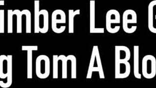 Kimber Lee Excites Horny Peeping Tom With Passionate Blowjob In Pantyhose