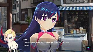 want to see taimanin ira riding and giving handjob in this hentai?