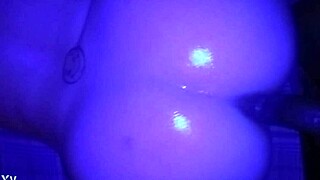 A unique beauty with a big, juicy ass and custom purple glow gets wild