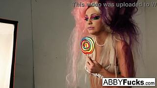 i'm abigail, teasing with music during a photo shoot, showing my big tits and pussys