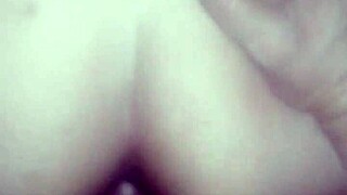 Intense orgasm as I cum in my latina wife's bent over ass