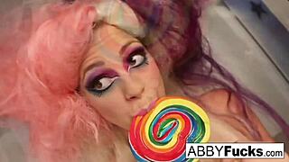 i'm abigail, teasing with music during a photo shoot, showing my big tits and pussys