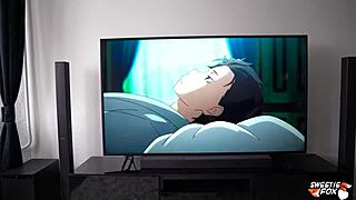 Sexy Maid Rem Sucks And Hard Fucks First Time With Subaru, Riding And Deepthroating To Cum In Mouth - Cosplay Re Zero.