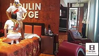 Peruvian Couple In Hotel Room With Peru Shirt Playing Their Game