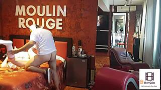 Peruvian Couple In Hotel Room With Peru Shirt Playing Their Game
