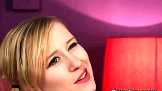 Seductive woman receives a facial of hot cum after giving an amazing handjob