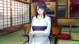 in the breeding village, he creampies her on the ranch floor