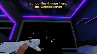 fucked in bed condo with deepthroat blowjob