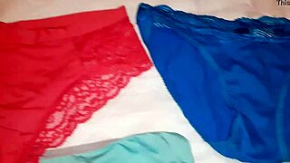 big cumshot lands in my friend's thong panties