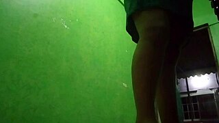 My stepmother sends me a video of herself in a dress without panties.