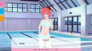 Doki Doki Literature Club Hentai Game Adaptation with Footjob Scenes.