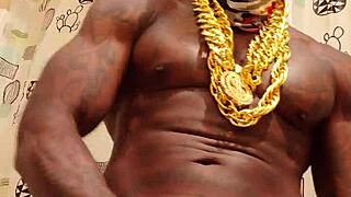 Hey, watch me stroke my huge monster cock, Hallelujah Johnson!