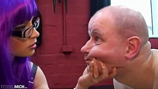 hey, check this german mistress in leggings spanking her slave at the andreaskreuz