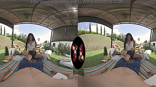 Stunning Latina teen in 5K VR video with attractive nipples