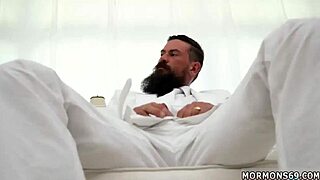 Young gay boys giving head in a group sex scene