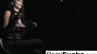 Chained brunette roughed up by Derrick Pierce