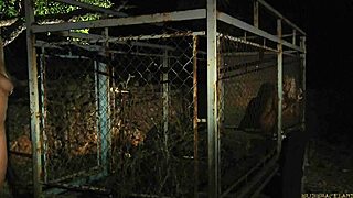 blonde slave freed from cage, bent over for kinky doggystyle pleasure 😈