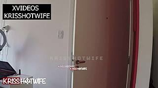 slutty wife teases delivery guy in see-through outfit while cuckold watches in hot compilation