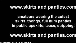 i’m gonna flash my panties to every neighbor watching. upskirt teasing in lingerie starts now.