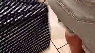 skirtshouse fucks clara in her jeans skirt, bending her over for intense action