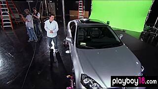 Voluptuous blondes Andrea Lowell and Teagan Presley prank two men