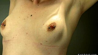 Big ass blonde tied and machine banged hard