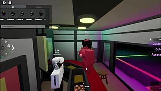 A demoness gets penetrated by a bartender in a wild sex session