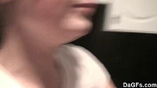 Wow, amateur lesbians kissing and playing at home!