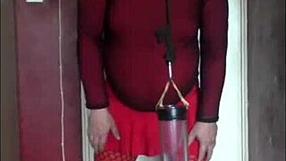 Bisexual crossdresser's taboo adventure in piss play and swallowing