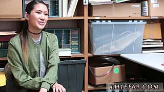 Asian cop caught in hardcore theft bust blowjob!