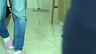 Authentic fetish filming outdoor in public