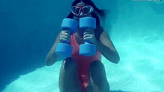 Underwater gymnastics showcase with Micha in action