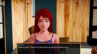 my new family welcomes brunette teen with small tits