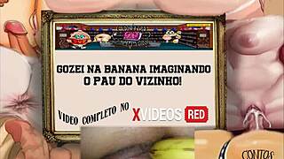 Gozei na BANANA imaginando o pau do vizinho