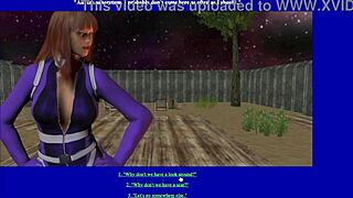 Virtual sci-fi girls engage in erotic play, featuring intense pussy fucking