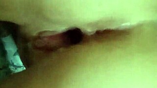 Cumming on a prostitute's pussy in public
