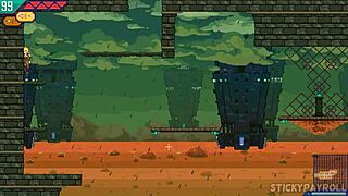 blonde with big ass in crisis game fucked by monster