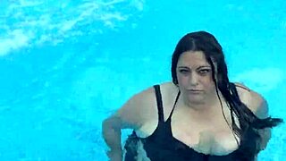 Hell Yeah! Wild titty banging by the pool!