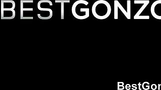 reena puts her big shaved ass to work in hardcore action