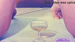 She loves pissing in glasses and getting wet passionately