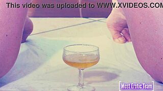 She loves pissing in glasses and getting wet passionately