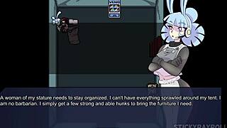 Wow, this babe with silver hair is having sex in anime cosplay! What a hentai game!