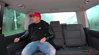 Tattooed Girl Spreads Legs Wide on Backseat for Fun