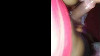 A slut dives deep into slurping a wet monster black cock