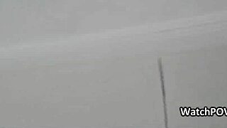 Girlfriend Blows While Fucking Dildo Doggystyle