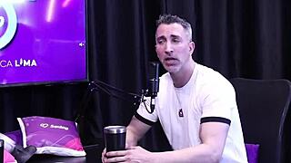 His fetish! Watching his woman fuck another man makes him cum - gustavo asbach sheer red.