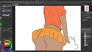 I painted this speedpaint of Gravity Rush Kat flashing her tits in the game