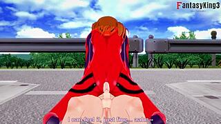 I love watching Asuka get fucked in her mecha suit from POV in Neo Genesis Evangelion.