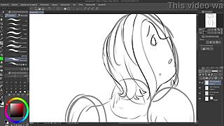 I painted this speedpaint of Gravity Rush Kat flashing her tits in the game